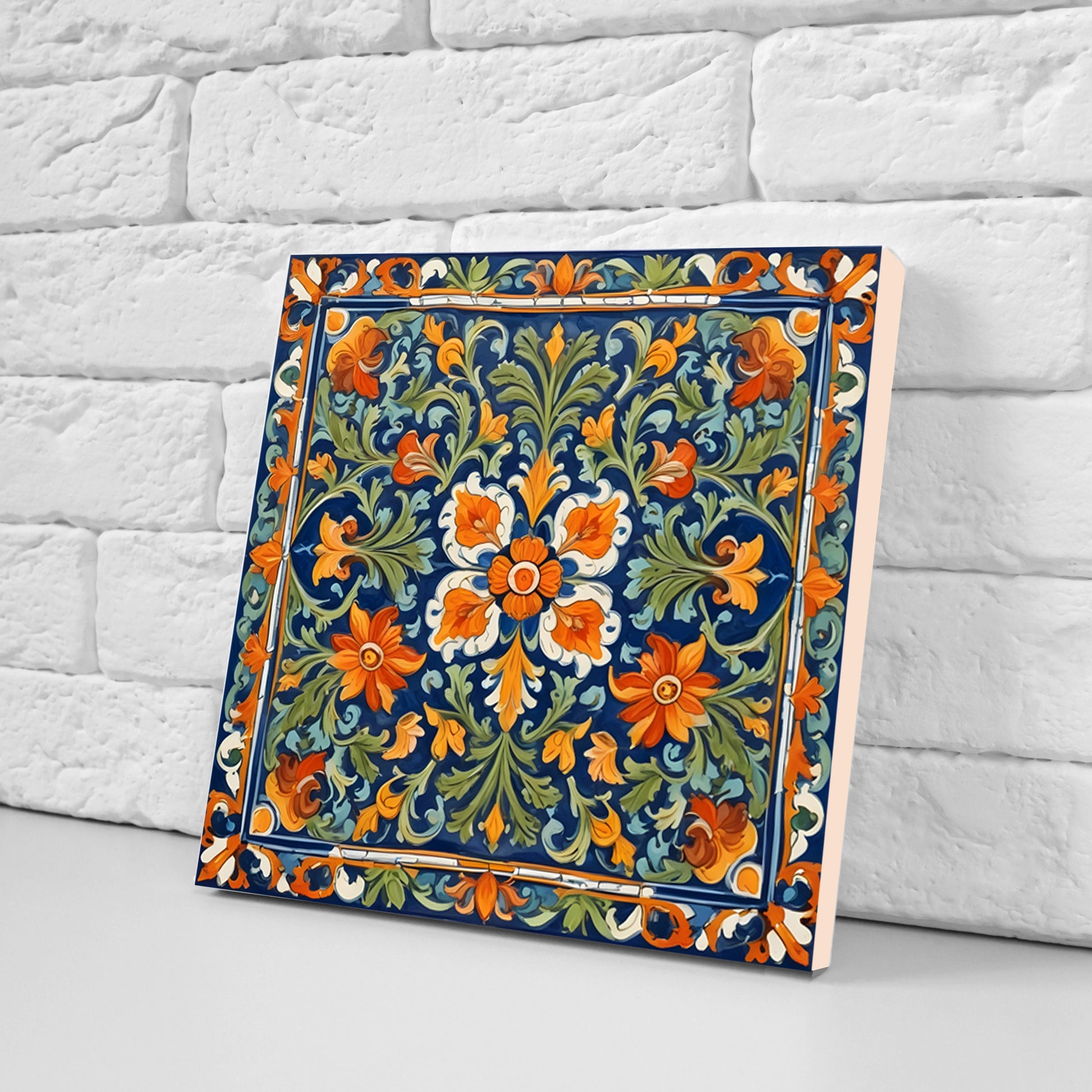 Sicilian Ceramic tiles - Set of 3 Sicilian Wall Decor Tiles - Kitchen Backsplash Tiles, Bathroom Tiles, Sicilian ceramics, Shower tiles