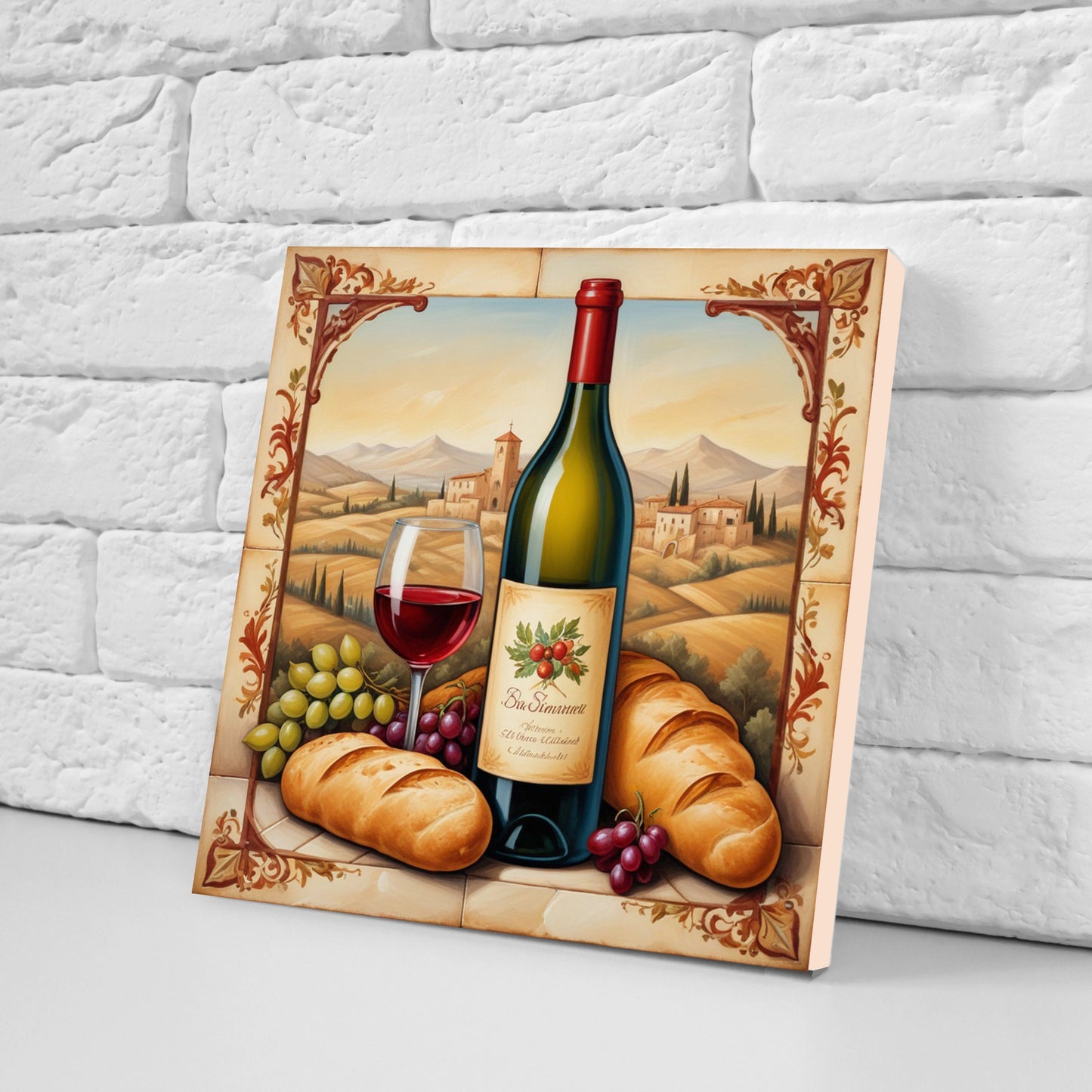 Tuscany Ceramic tiles - Set of 3 Tuscany Wall Decor Tiles - Kitchen Backsplash Tiles, Bathroom Tiles, Tuscany ceramics, Shower tiles