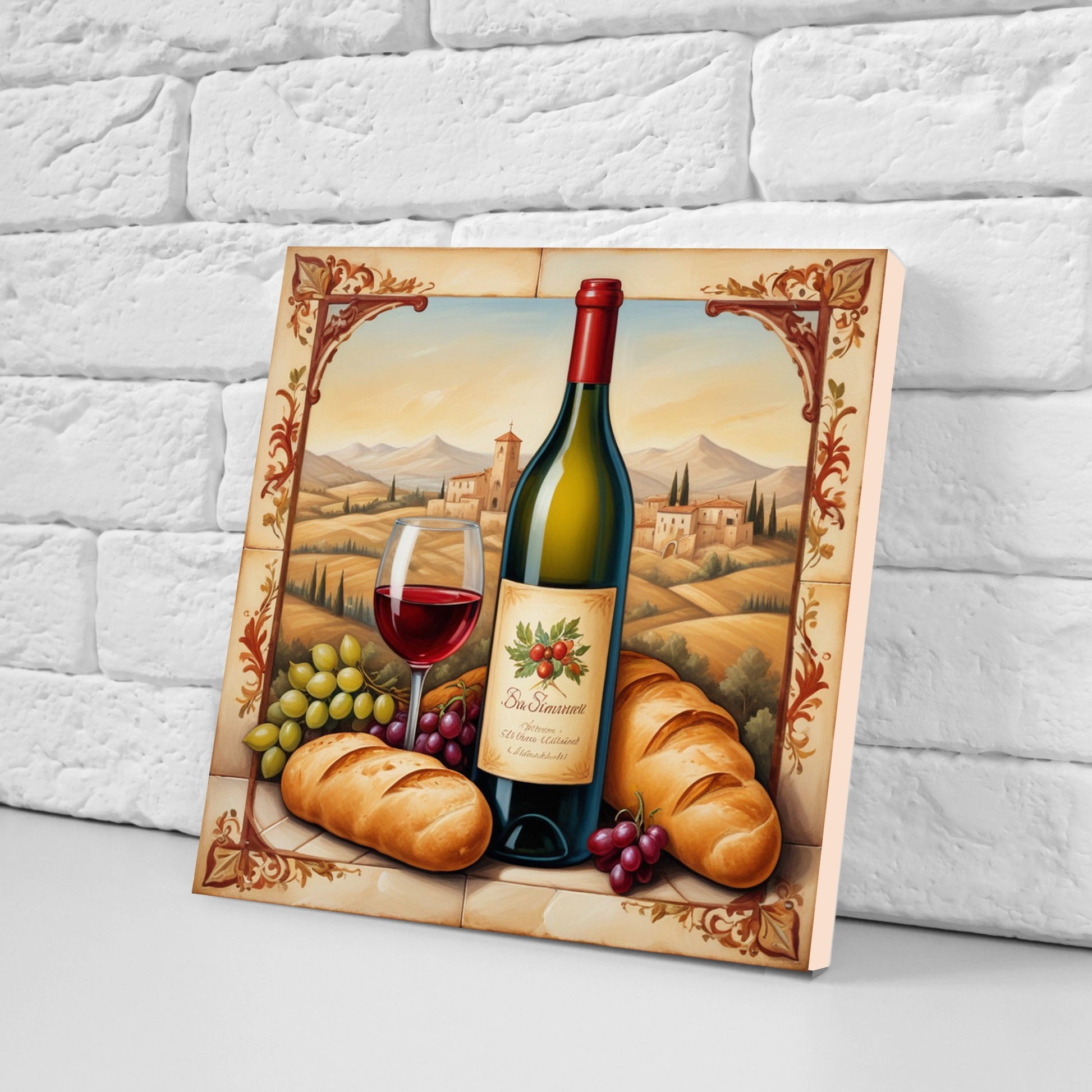 Tuscany Ceramic tiles - Set of 3 Tuscany Wall Decor Tiles - Kitchen Backsplash Tiles, Bathroom Tiles, Tuscany ceramics, Shower tiles