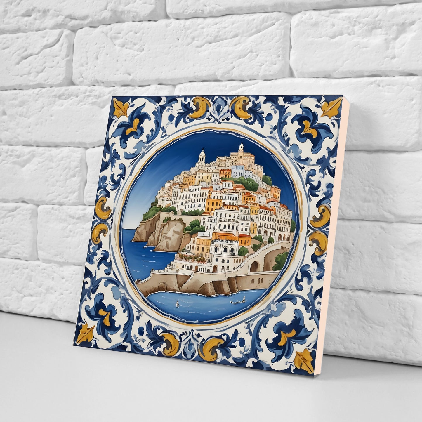Amalfi Ceramic tiles - Set of 3 Amalfi Wall Decor Tiles - Kitchen Backsplash Tiles, Bathroom Tiles, Amalfi ceramics, Shower tiles, wall tile