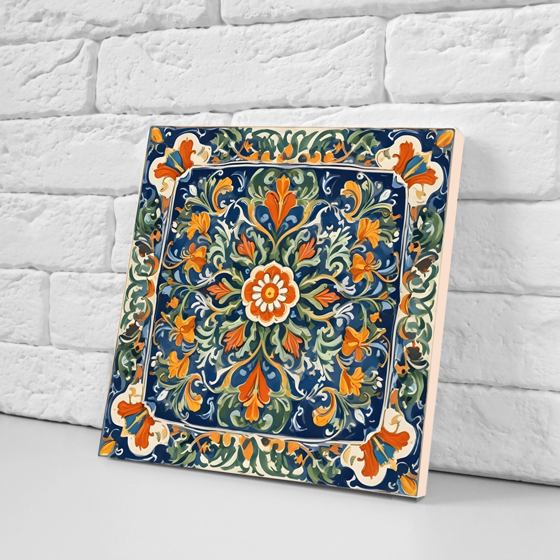 Sicilian Ceramic tiles - Set of 3 Sicilian Wall Decor Tiles - Kitchen Backsplash Tiles, Bathroom Tiles, Sicilian ceramics, Shower tiles