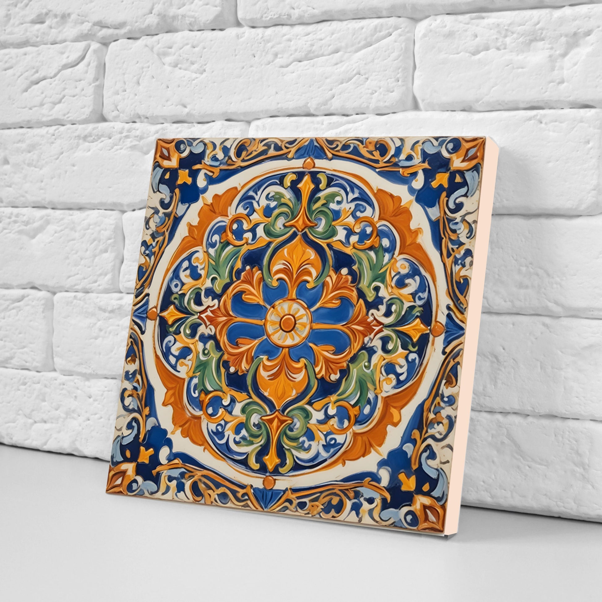 Sicilian Ceramic tiles - Set of 3 Sicilian Wall Decor Tiles - Kitchen Backsplash Tiles, Bathroom Tiles, Sicilian ceramics, Shower tiles