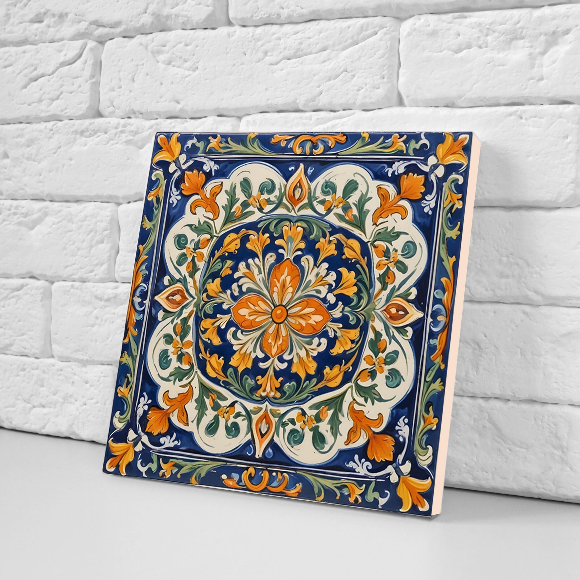 Sicilian Ceramic tiles - Set of 3 Sicilian Wall Decor Tiles - Kitchen Backsplash Tiles, Bathroom Tiles, Sicilian ceramics, Shower tiles