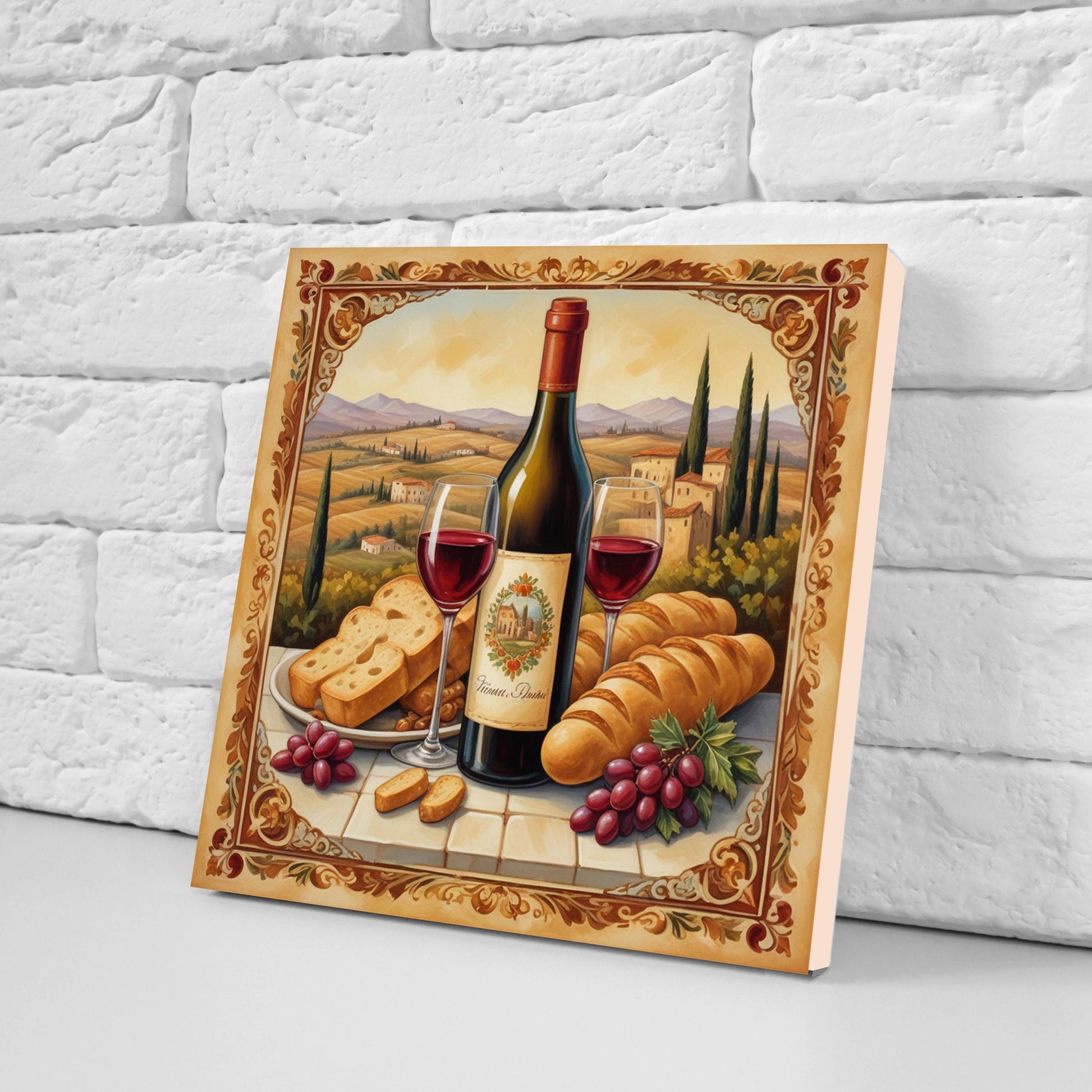 Tuscany Ceramic tiles - Set of 3 Tuscany Wall Decor Tiles - Kitchen Backsplash Tiles, Bathroom Tiles, Tuscany ceramics, Shower tiles