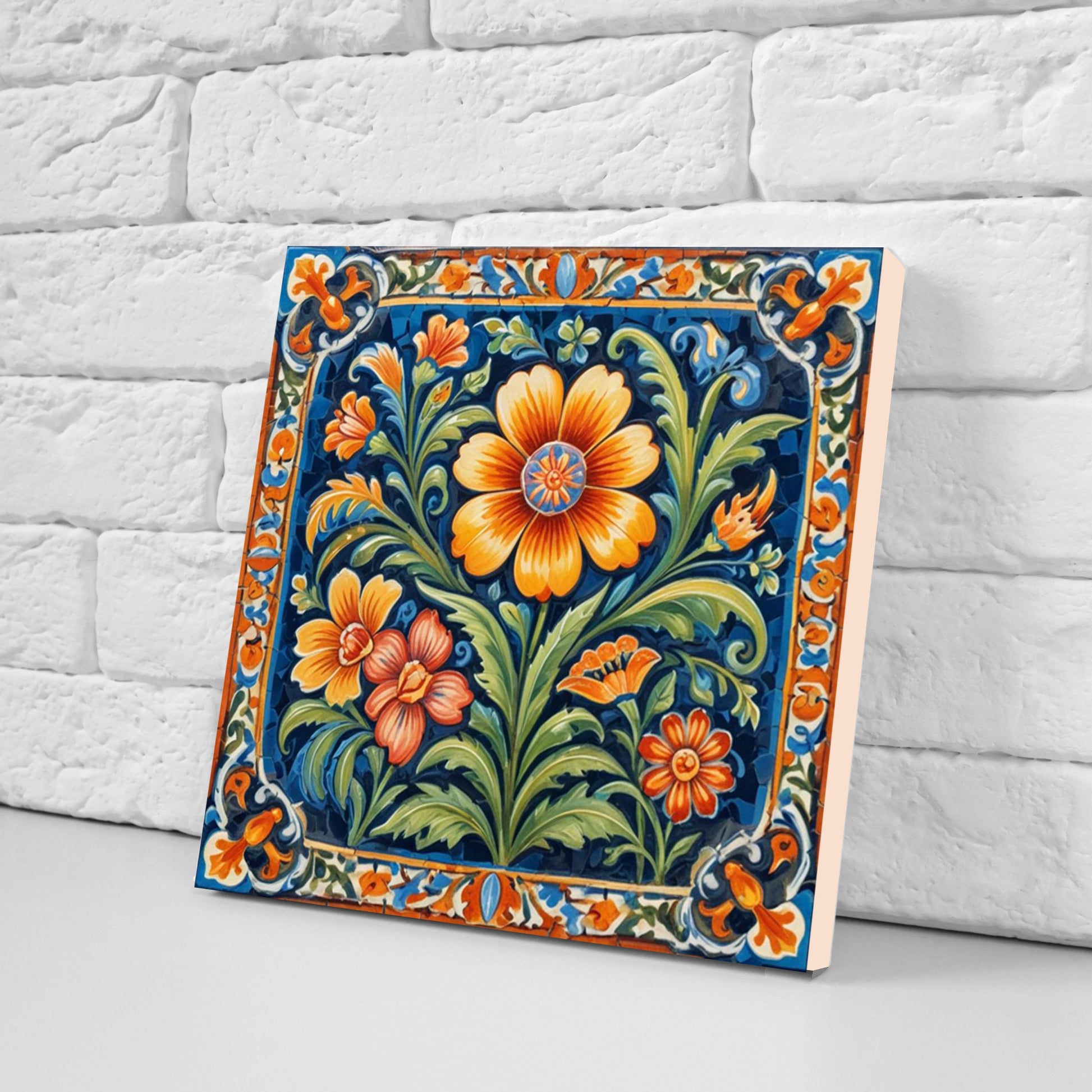 Sicilian Ceramic tiles - Set of 3 Sicilian Wall Decor Tiles - Kitchen Backsplash Tiles, Bathroom Tiles, Sicilian ceramics, Shower tiles