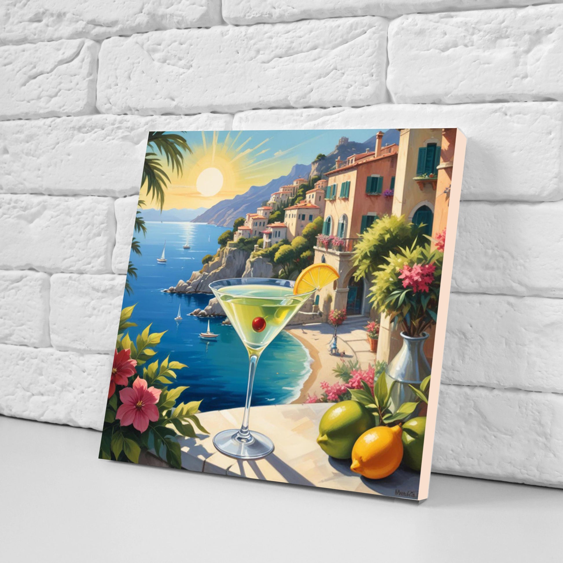 Italian Majolica Tiles - Set of 3 Italian Wall Decor Tiles - Kitchen Backsplash Tiles, Table Decorative Tiles, Bathroom Tiles, Coaster