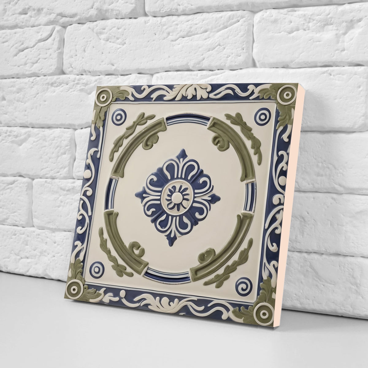 Rectangular Ceiling Tile Greek Greek Mediterranean Tiles - Set of 2 Greek Wall Decor Tiles - Kitchen ...