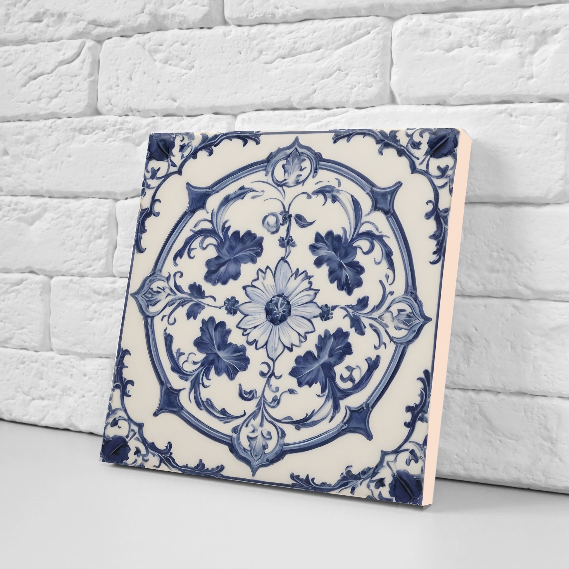 Victorian Tiles - Set of 2 Victorian Wall Decor Ceramic Tiles - Kitchen Backsplash Tiles, Table Decorative Tiles, Bathroom Tiles, Coaster