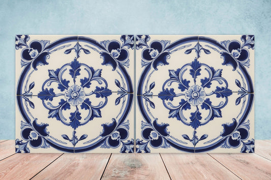 Victorian Tiles - Set of 2 Victorian Wall Decor Ceramic Tiles - Kitchen Backsplash Tiles, Table Decorative Tiles, Bathroom Tiles, Coaster