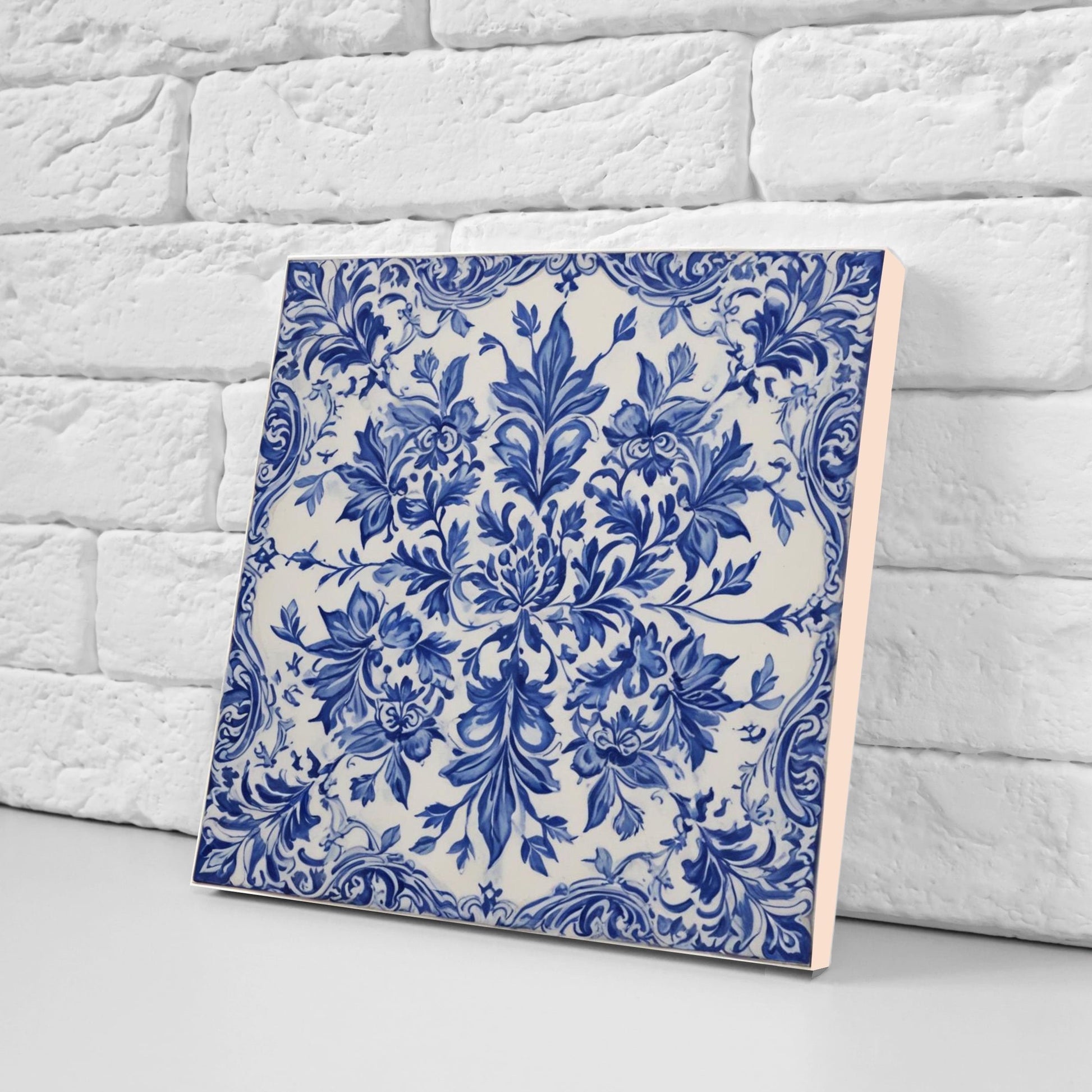 Spanish Ceramic Tiles - Set of 2 Spanish Wall Decor Tiles - Kitchen Backsplash Tiles, Table Decorative Tiles, Bathroom Tiles, Coaster