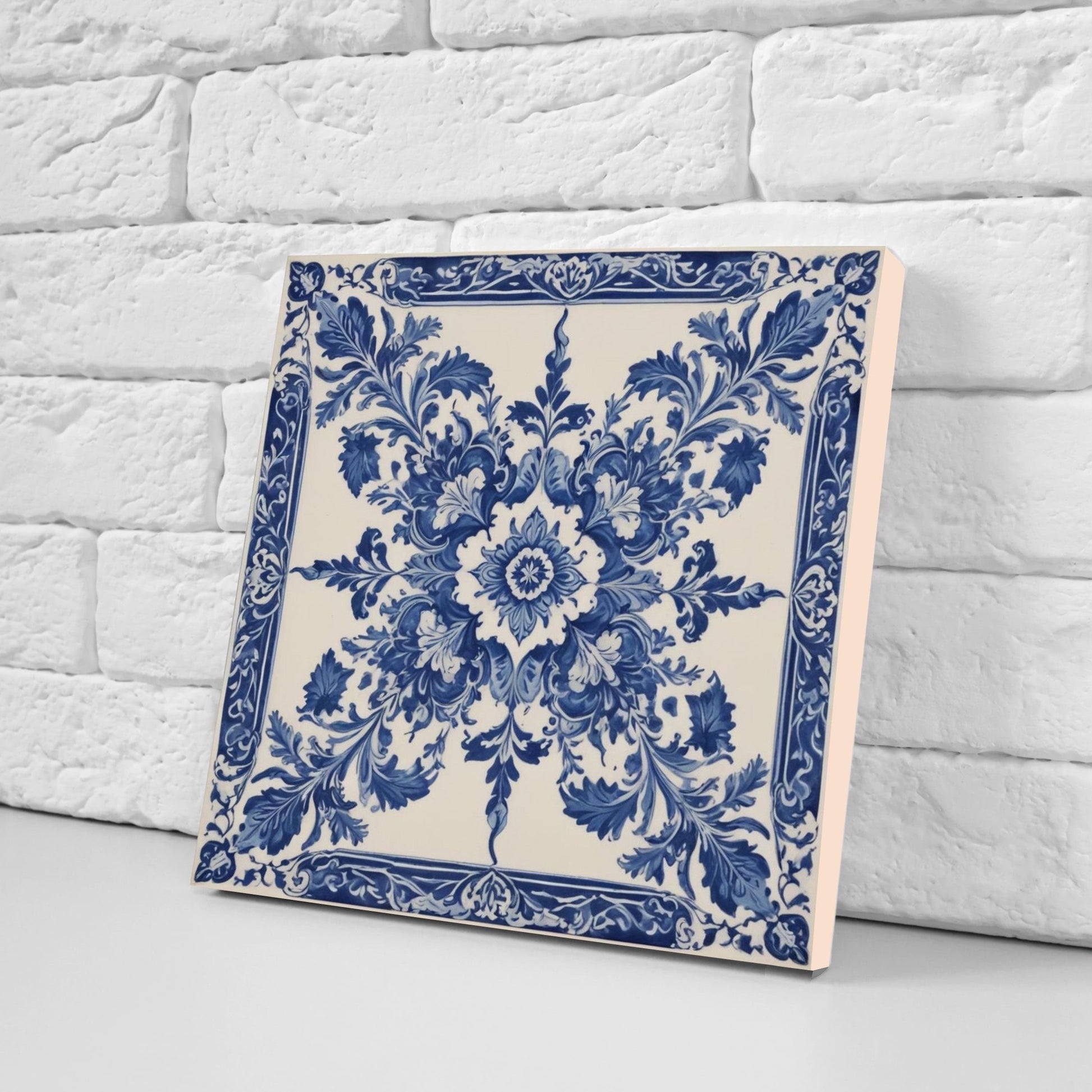 Spanish Ceramic Tiles - Set of 2 Spanish Wall Decor Tiles - Kitchen Backsplash Tiles, Table Decorative Tiles, Bathroom Tiles, Coaster