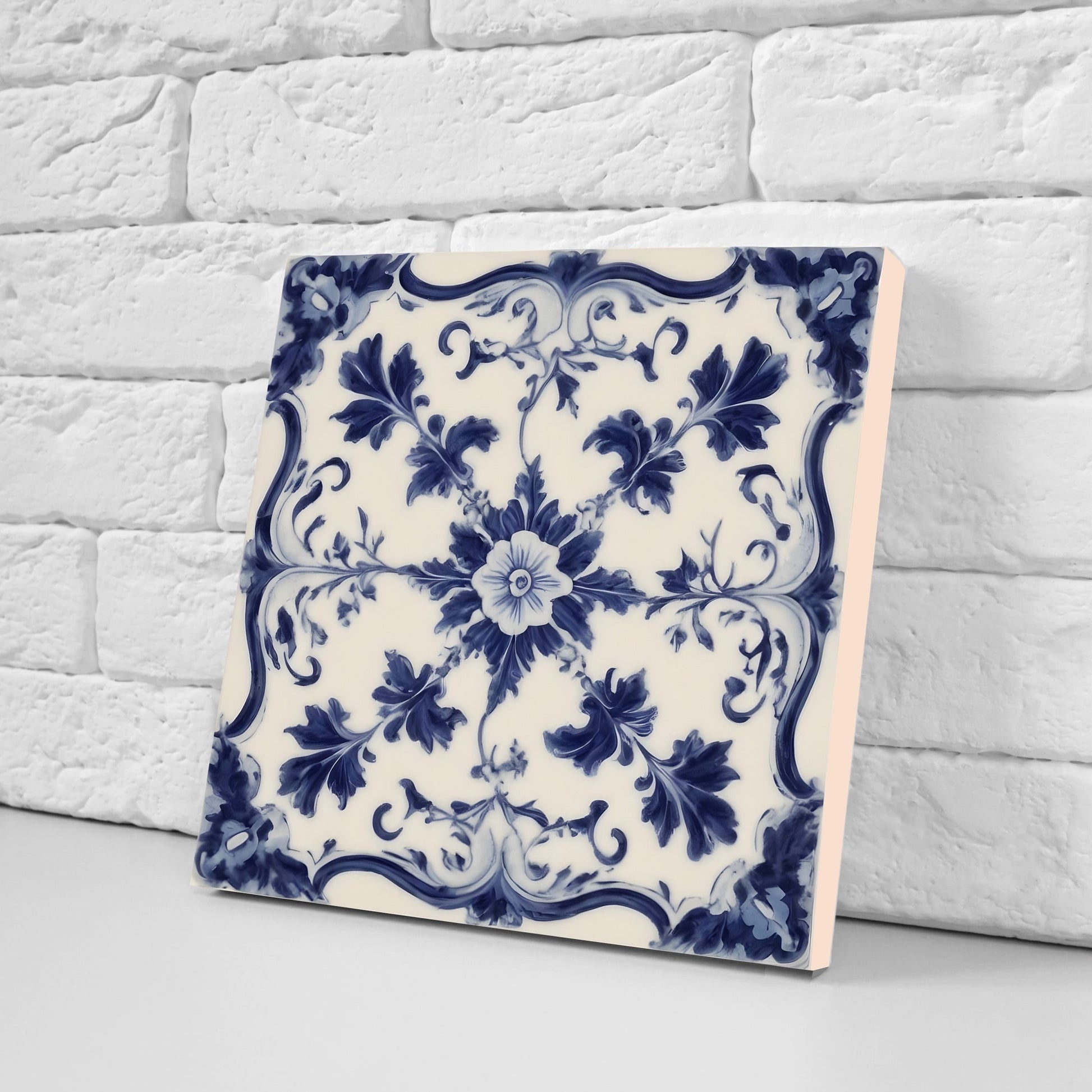 Victorian Tiles - Set of 2 Victorian Wall Decor Ceramic Tiles - Kitchen Backsplash Tiles, Table Decorative Tiles, Bathroom Tiles, Coaster