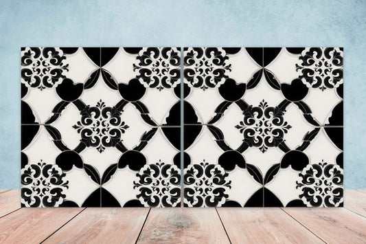 Victorian Tiles - Set of 2 Victorian Wall Decor Ceramic Tiles - Kitchen Backsplash Tiles, Table Decorative Tiles, Bathroom Tiles, Coaster