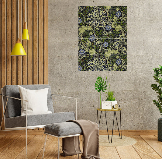 Art Nouveau Floral Ceramic Tile Mural/Mosaic -Art Nouveau Wall Decor Tiles -Kitchen Backsplash Tiles, Table Decorative Tiles, Bathroom Tiles