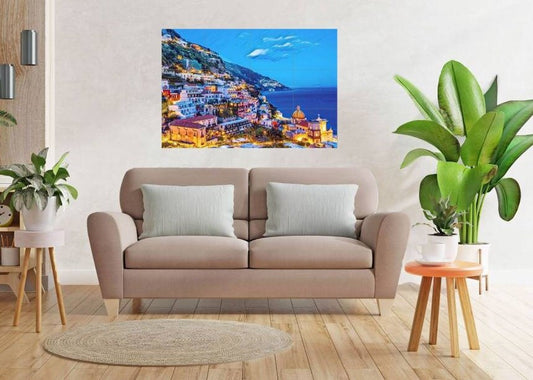 Tile Mural/Mosaic Ceramic Panel of Positano - Positano wall print - Positano Wall Art - Positano Tile Mural - Gloss Tiles - Tile Mosaic