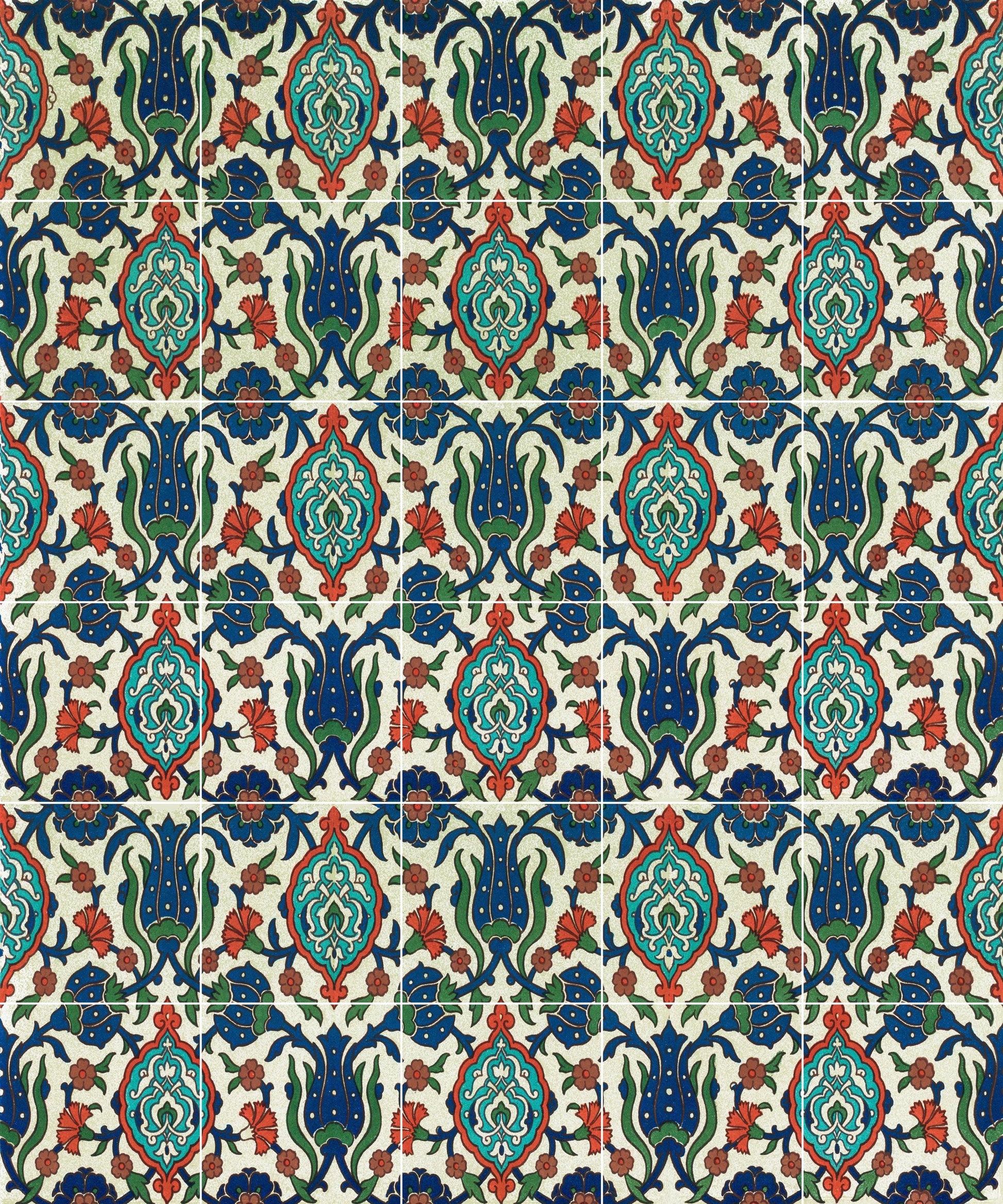 Tile Mural/Mosaic Ceramic Panel of Arabic Pattern - Arabic art decor - Colourful Wall Nature Art - Tile Mural - Home Decor -Tile Mosaic