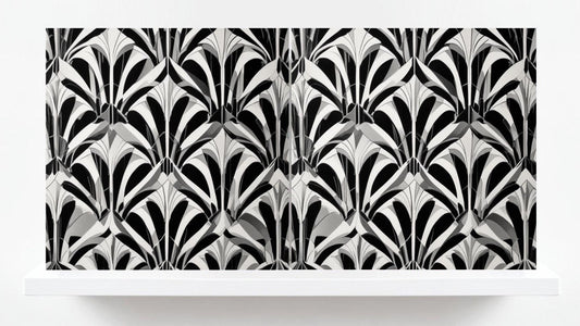 Art Deco Ceramic tiles - Set of 2 Art Deco Wall Decor Geometric Tiles - Kitchen Backsplash Tiles, Table Decorative Tiles, Bathroom Tiles