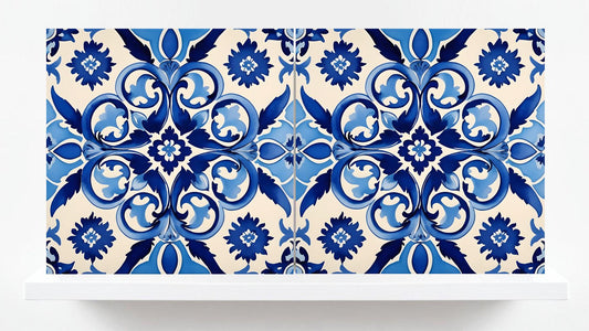 Italian Majolica Tiles - Set of 2 Sicilian Wall Decor Tiles - Kitchen Backsplash Tiles, Table Decorative Tiles, Bathroom Tiles, Coaster