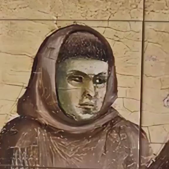 Tile Mural/Mosaic Ceramic Panel of Saint Francis of Assisi - Catholic Wall Art -Saint Francis Tile Mural -Gloss Tiles -Religious Tile Mosaic