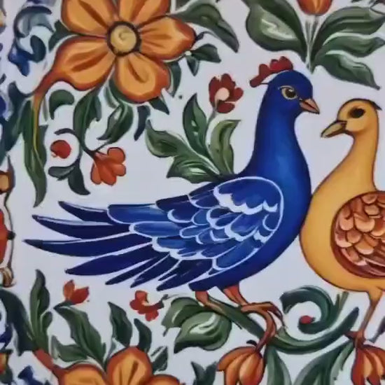 Sicilian Ceramic tiles - Set of 3 Sicilian Wall Decor Tiles - Kitchen Backsplash Tiles, Bathroom Tiles, Sicilian ceramics, Shower tiles